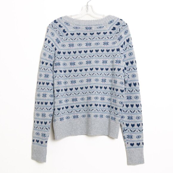 Toad & Co Women's Cazadero Crew Sweater Heather Gray Heart - Picture 4 of 14